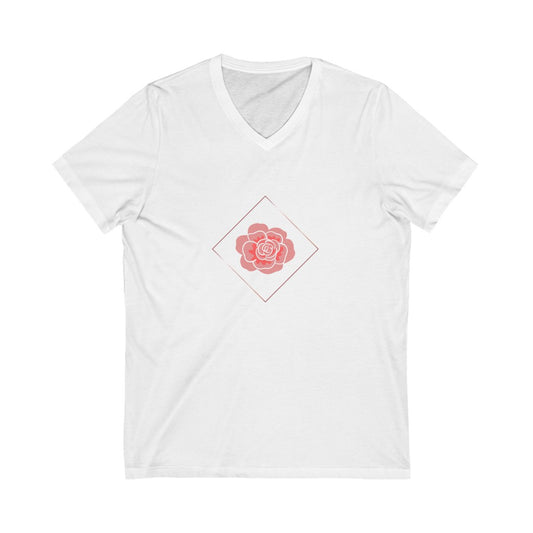 Delicate Rose V-Neck T-Shirt