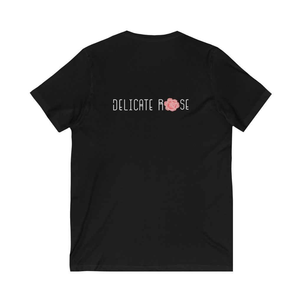 Delicate Rose V-Neck T-Shirt